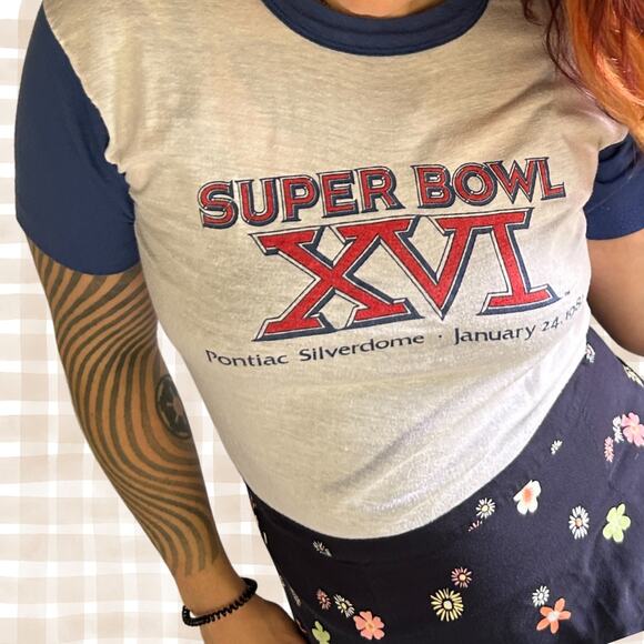 Vintage Super Bowl XVI Tee – 1982 Pontiac Silverdome - Picture 1 of 2